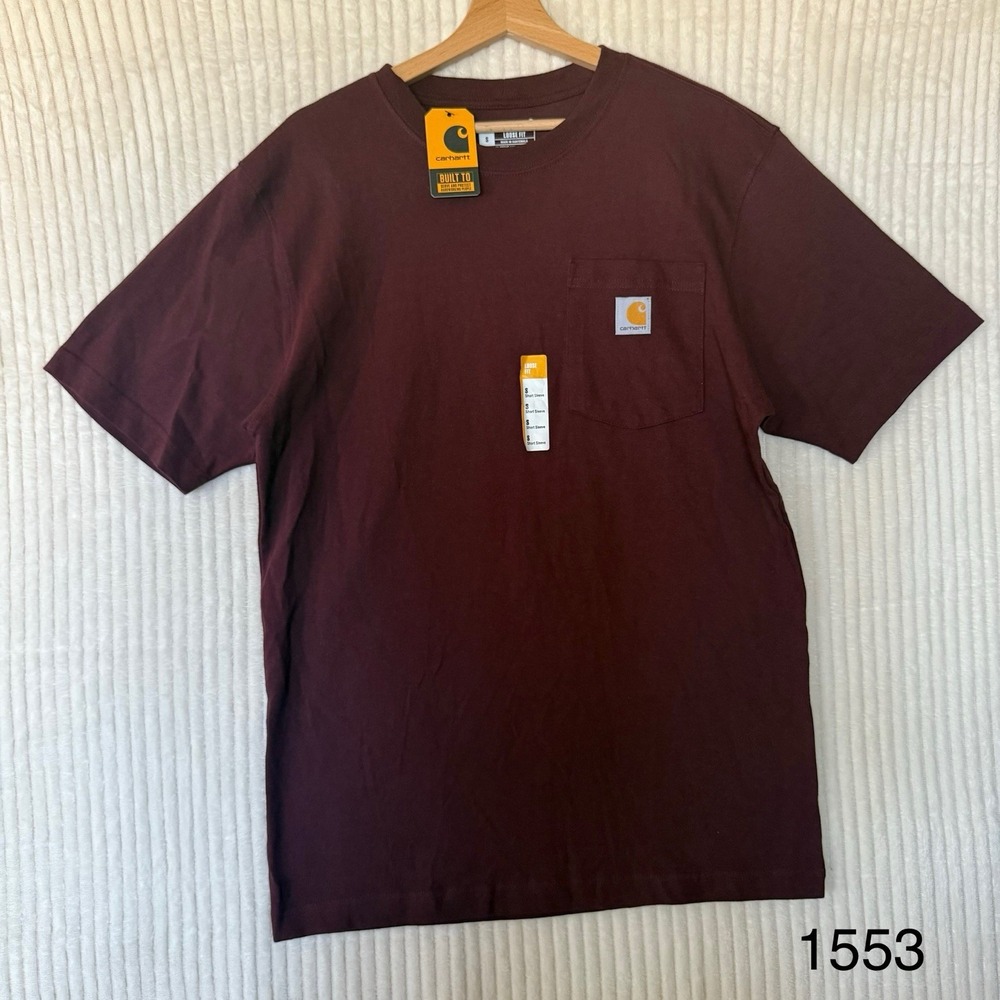 Carhartt Mens Loose Fit Heavyweight Pocket Short Sleeve T-Shirt K87 Size S NWT